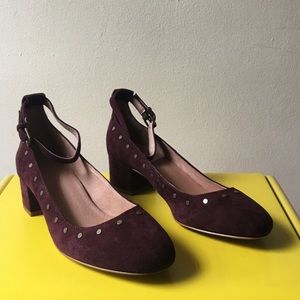 Madewell Inez stud ankle strap block heel size 7